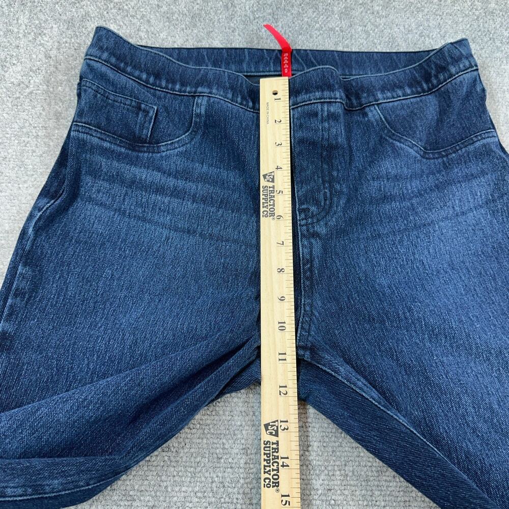 Spanx Womens XL Jeans Blue Denim Dark Wash Skinny Jegging High Rise Pull On - Picture 7 of 12